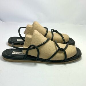 Steve Madden Black Strappy Sandals Womens Size 9
